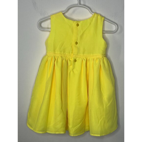 Carters Baby Girls 18M Yellow Rosette Dress Sleeveless Sundress Spring Summer - Picture 7 of 15